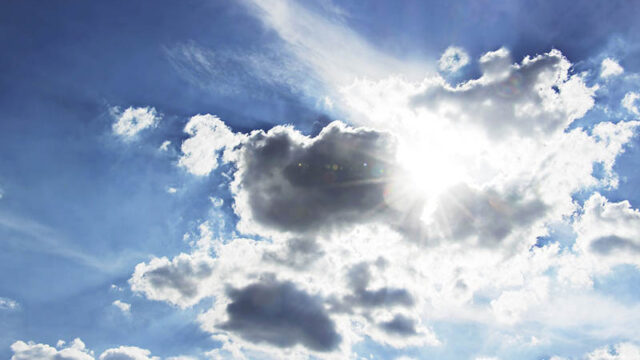 A group of clouds in the sky