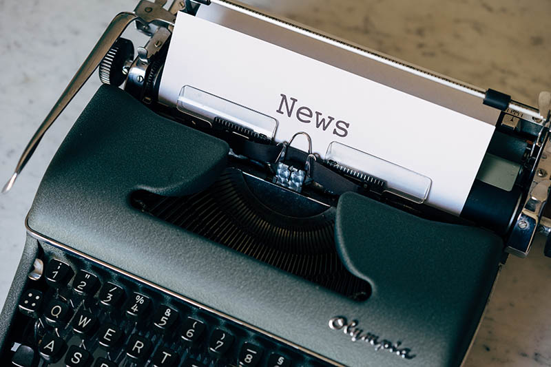 A typewriter on a table