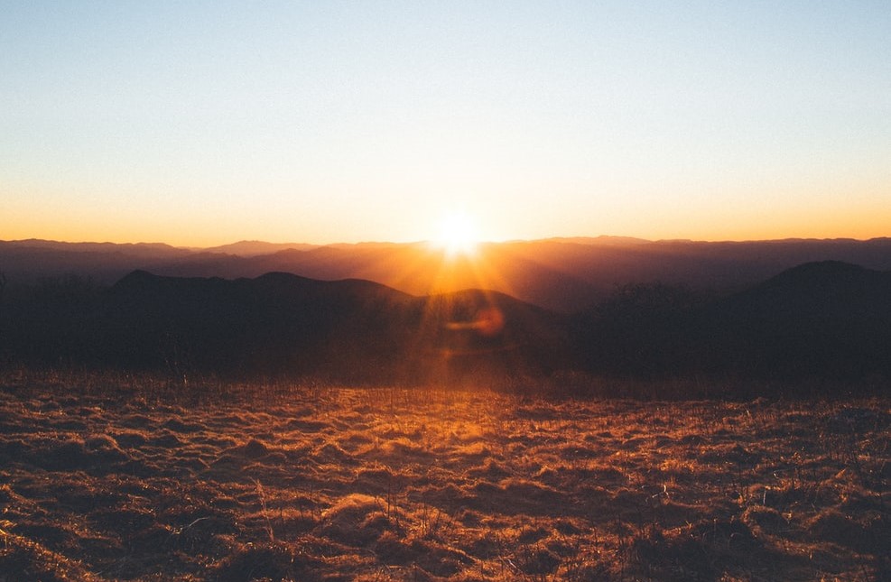 A view of a sunset