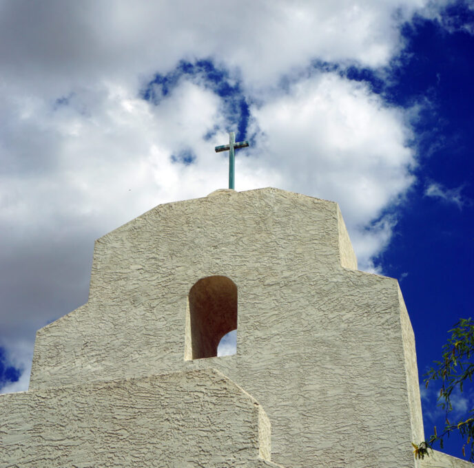A stone building