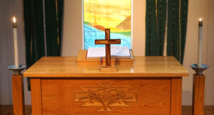 A wooden table