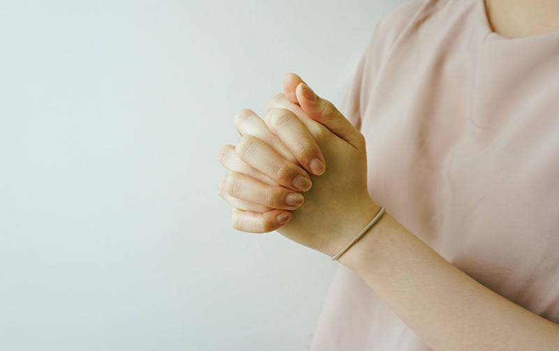 A close up of a hand