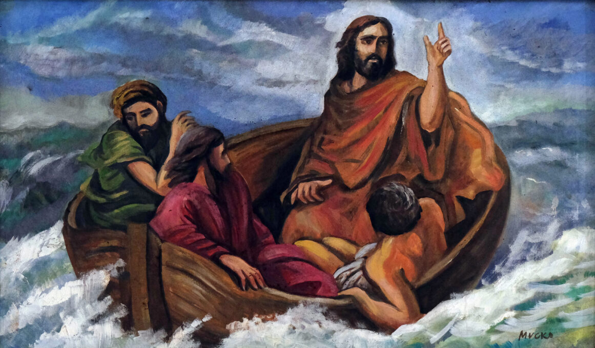 Jesus Calms a Storm on the Sea, Shrine of the Our Lady Queen of Peace in Hrasno, Bosnia and Herzegovina