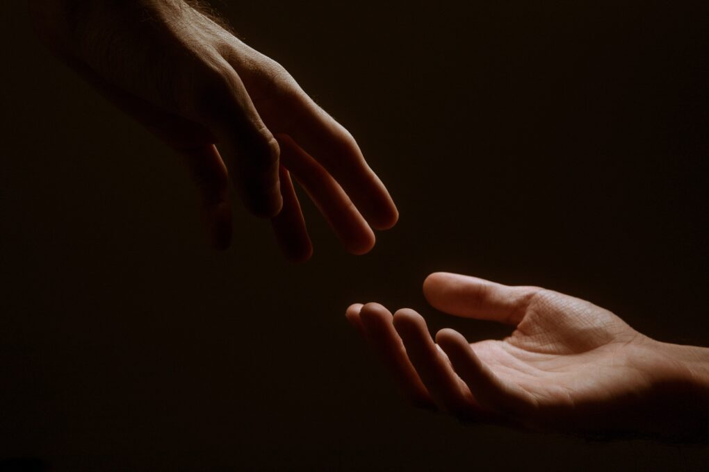A close up of a hand