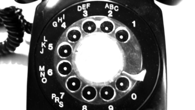 A close up of a telephone