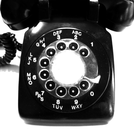 A close up of a telephone