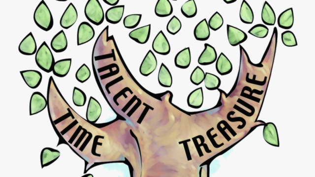 A close up of a logo